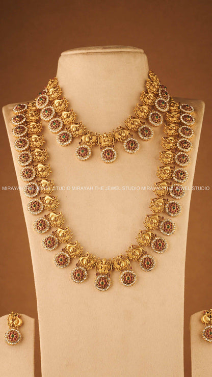 ROUND RUBY BRIDAL COMBO WITH HIP CHAIN