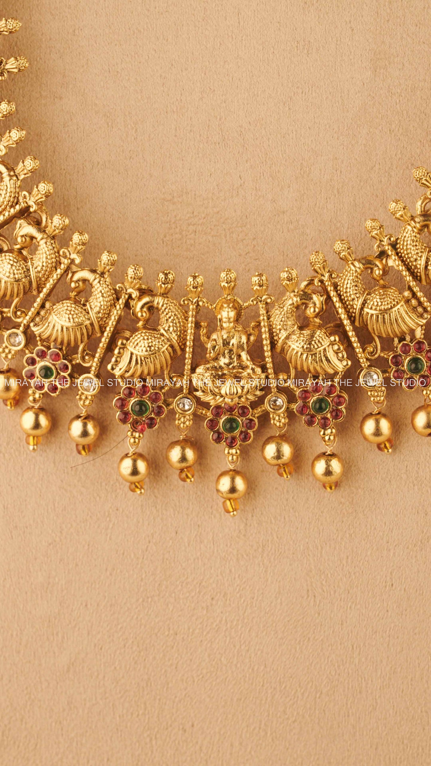 PEACOCK PADMINI BRIDAL COMBO WITH HIP CHAIN