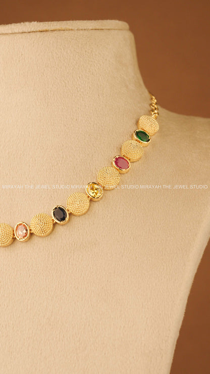 RANGOLI GOLD NECKLACE - GOLD PLATED