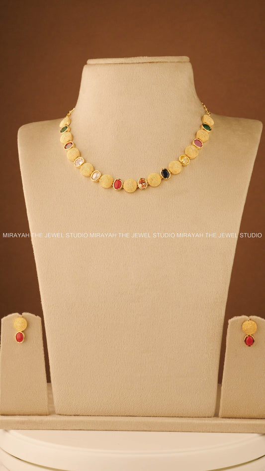 RANGOLI GOLD NECKLACE - GOLD PLATED