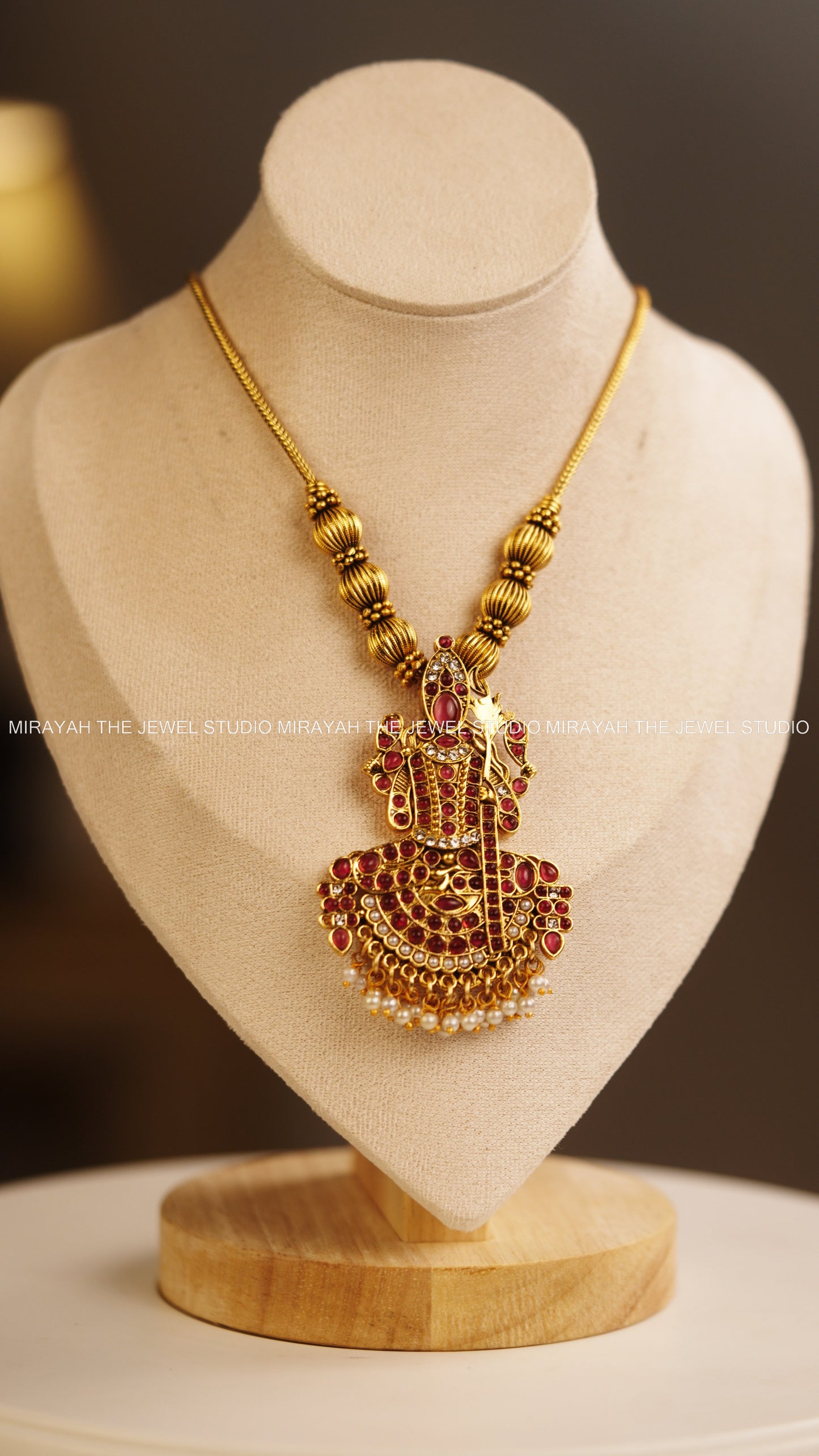 KAMAKSHI PENDANT NECKLACE - RED