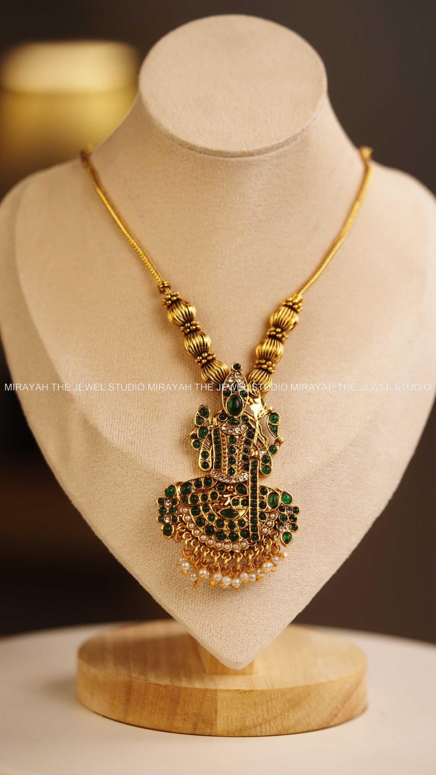 KAMAKSHI PENDANT NECKLACE - GREEN