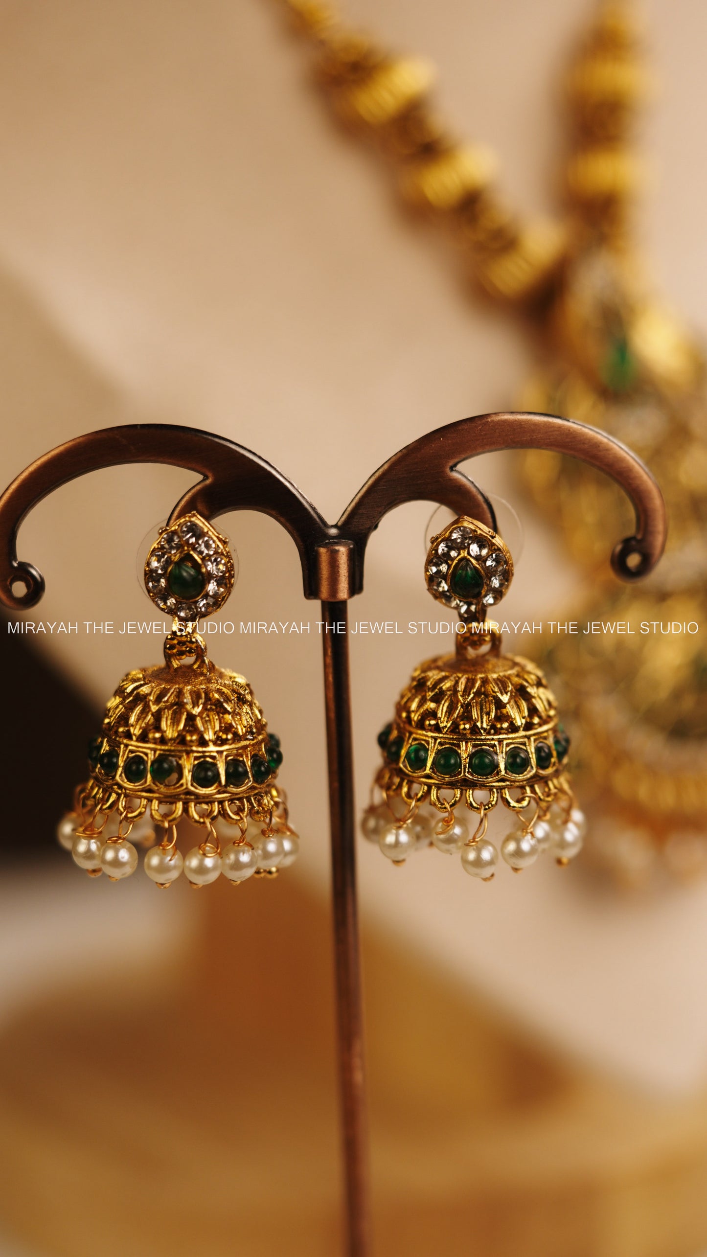 KAMAKSHI PENDANT NECKLACE - GREEN