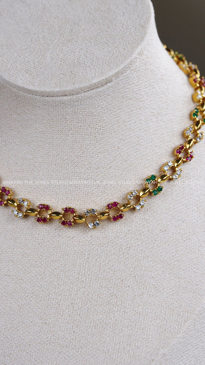 MINIMAL ELEGANT AD NECKLACE - MULTI