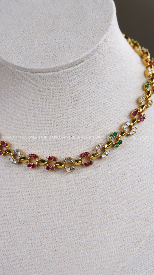 MINIMAL ELEGANT AD NECKLACE - MULTI