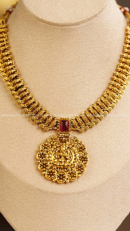 SRI DEVI PENDANT NECKLACE - RUBY
