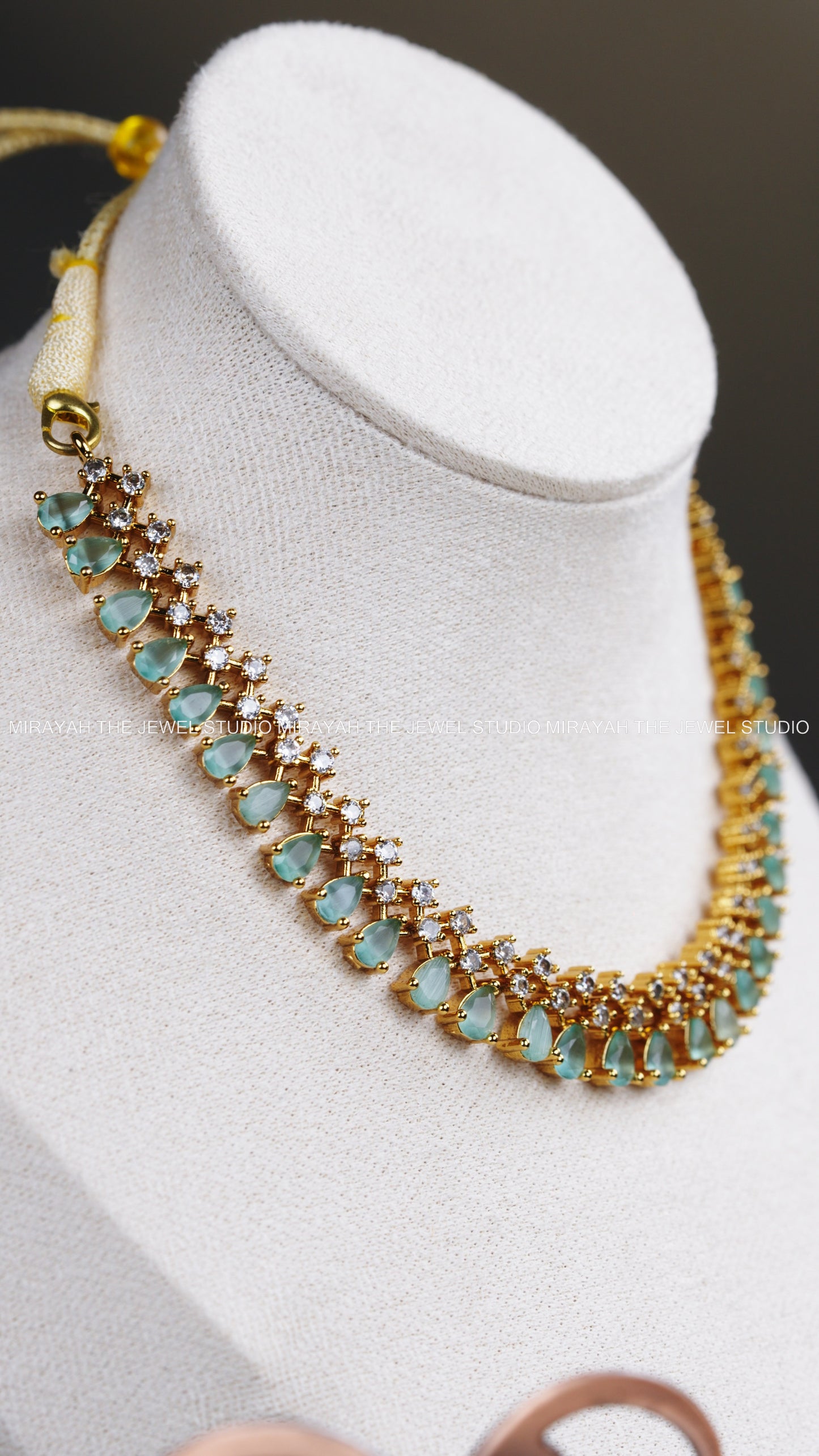 SPARKLING AD NECKLACE - AQUA